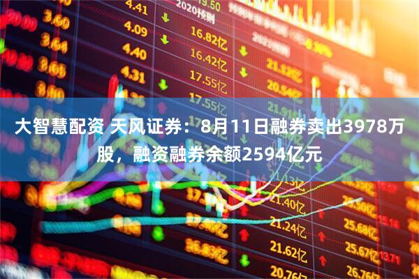 大智慧配资 天风证券：8月11日融券卖出3978万股，融资融券余额2594亿元